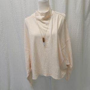 Hello Nite Dolman Top Size Large In Off White 100% Cotton